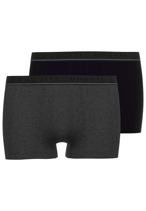 BUGATTI Pants, 2er Pack schwarz-dunkel-melange