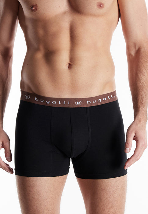 BUGATTI Comfort Pants, 3er Pack schwarz-mittel-uni
