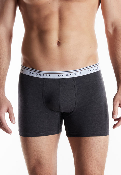 BUGATTI Comfort Pants, 3er Pack schwarz-dunkel-melange