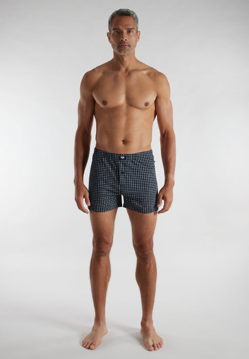 CECEBA Shorts 2er Pack blau-dunkel-Allover
