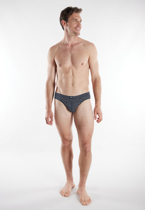 CECEBA Sport Slip 3er Pack blau-dunkel-Allover
