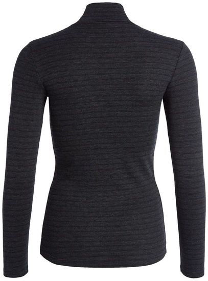 conta Damen Shirt 1/1 Arm mit Stehkragen schwarz geringelt 1-er Pack