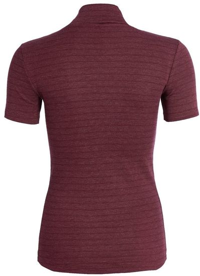 conta Damen Shirt 1/4 Arm mit Stehkragen bordeaux geringelt 1-er Pack