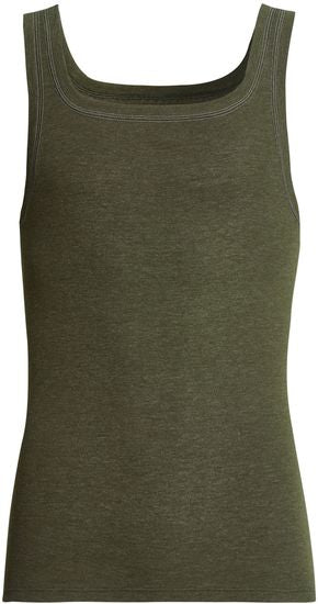 conta Herren Unterhemd oliv geringelt 1-er Pack