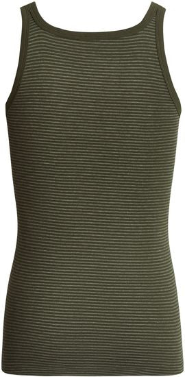 conta Herren Unterhemd oliv geringelt 5-er Pack