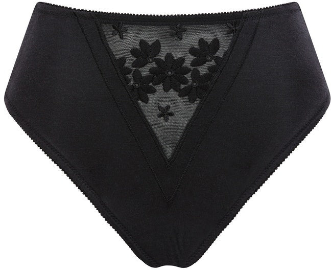 Felina Swiss Broderie Slip Schwarz