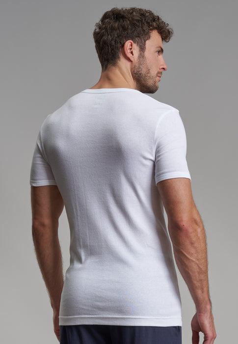 GÖTZBURG Shirt, 1/2, V-Ausschnitt 2er Pack weiss
