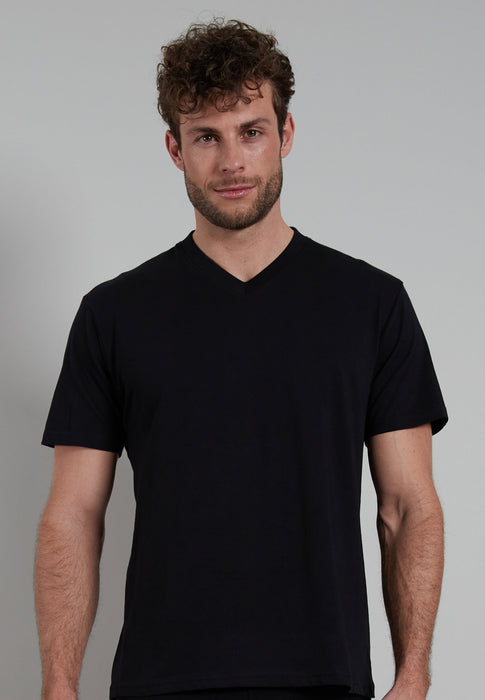 GÖTZBURG Shirt, 1/2, V-Ausschnitt 2er Pack black