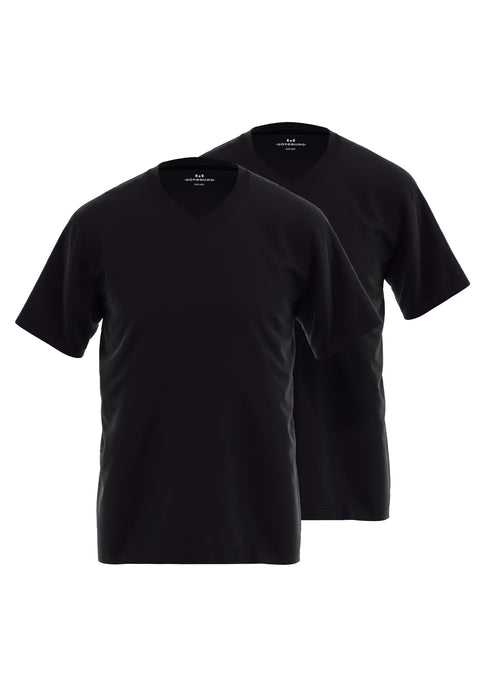 GÖTZBURG Shirt, 1/2, V-Ausschnitt 2er Pack black