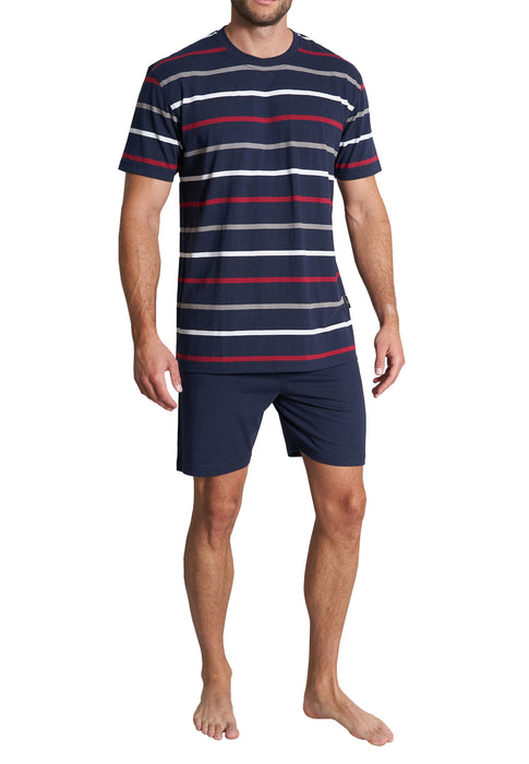 GÖTZBURG Shorty, Rundhals blau-dunkel-Ringel