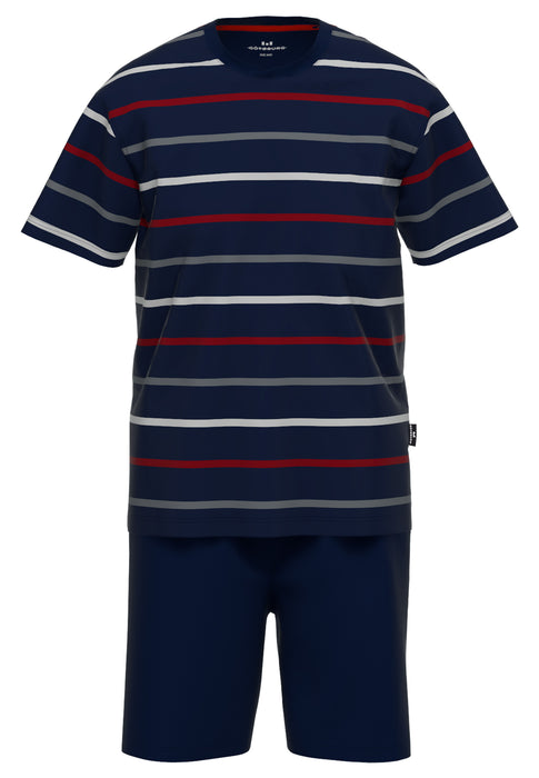 GÖTZBURG Shorty, Rundhals blau-dunkel-Ringel