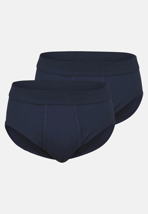 GÖTZBURG Slip, Eingriff 2er Pack blau-dunkel-uni
