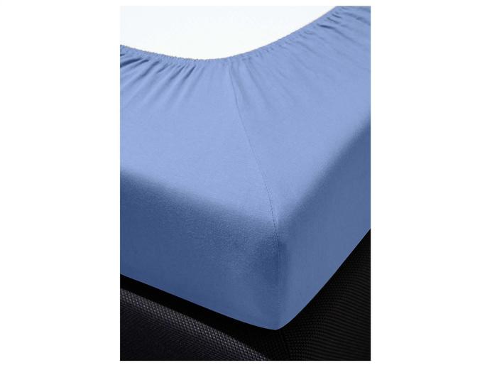 irisette Frottier-Stretch Spannbetttuch Orion 0009 d-blau