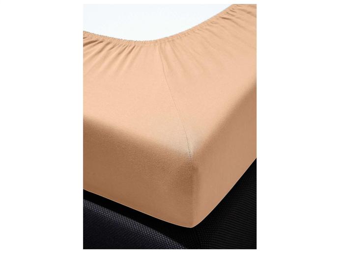irisette Interlock-Jersey Spannbetttuch Neptun 0005 apricot