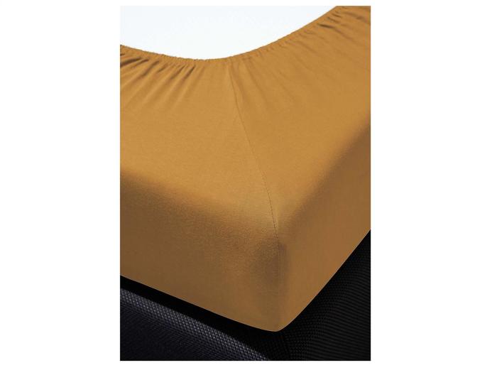 irisette Kuschel-Jersey Spannbetttuch Vesuv 0012 gold