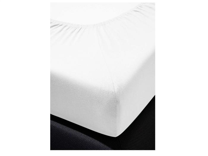 irisette Kuschel-Jersey Spannbetttuch Vesuv 0012 weiss