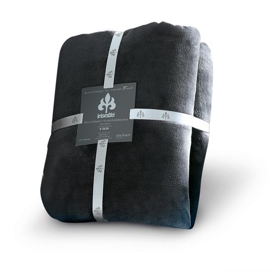 irisette Kuscheldecke uni Decken Relax 8900 anthra