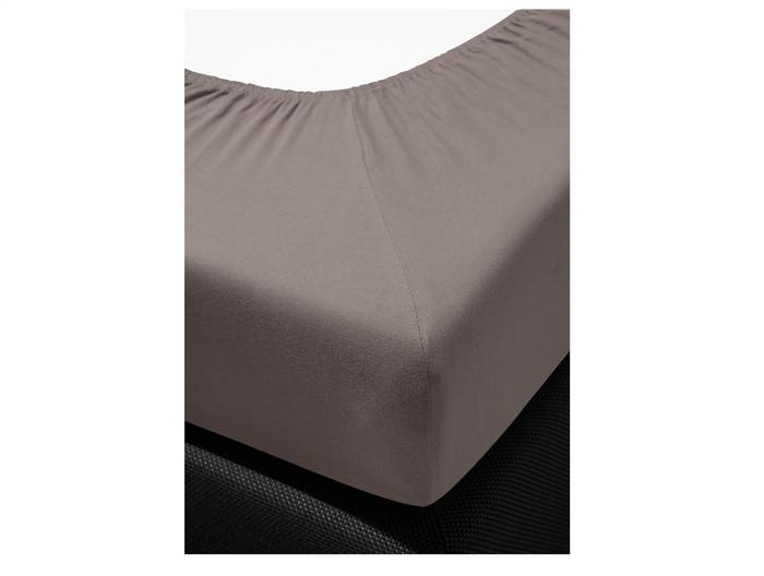 irisette Interlock-Jersey Spannbetttuch Neptun 0005, stein