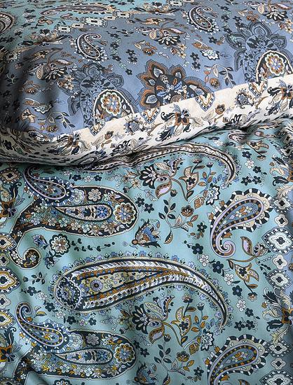irisette Mako-Satin Bettwäsche Set Sky 8507 blau