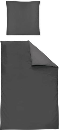 irisette Mako-Satin uni Bettwäsche Set uni Paris 8000 anthra