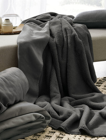 irisette Wende-Kuscheldecke Decken Cover 8952 grafit