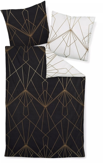 Janine Bettwäsche J. D. Mako-Satin bronzebraun schwarz 87054-07