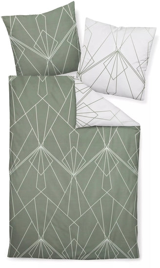 Janine Bettwäsche J. D. Mako-Satin salbeigrün jade 87054-06