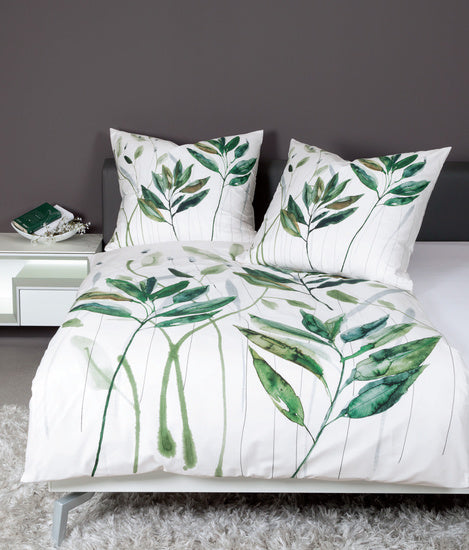 Janine Bettwäsche modern art Mako-Satin grün 42066-06