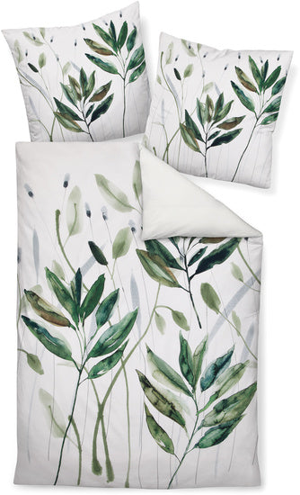 Janine Bettwäsche modern art Mako-Satin grün 42066-06