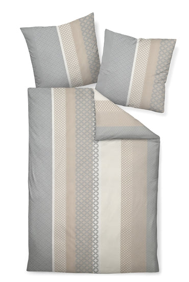 Janine Bettwäsche TANGO Mako-Soft-Seersucker sand silber 20043-07