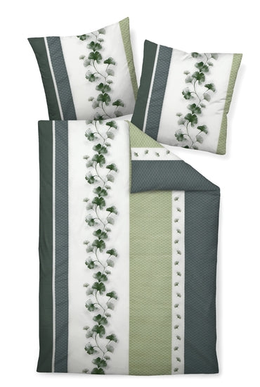 Janine Bettwäsche TANGO Mako-Soft-Seersucker silber grün 20077-08