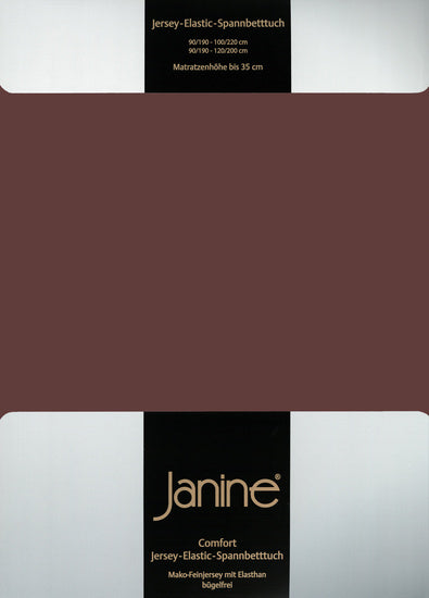 Janine Spannbetttuch ELASTIC-JERSEY Elastic-Jersey dunkelbraun 5002-87