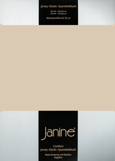 Janine Spannbetttuch ELASTIC-JERSEY Elastic-Jersey sand 5002-29