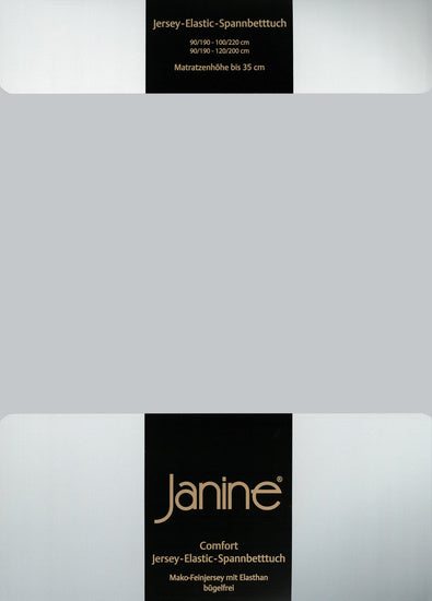 Janine Spannbetttuch ELASTIC-JERSEY Elastic-Jersey silber 5002-18