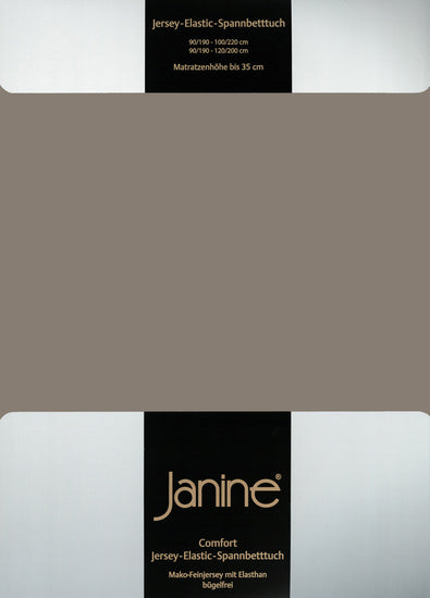 Janine Spannbetttuch ELASTIC-JERSEY Elastic-Jersey taupe 5002-57