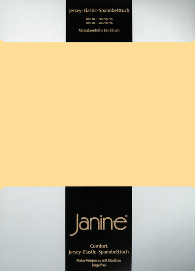 Janine Spannbetttuch ELASTIC-JERSEY Elastic-Jersey vanille 5002-23