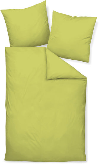 Janine Bettwäsche Colors Mako-Satin apfelgrün 31001-56