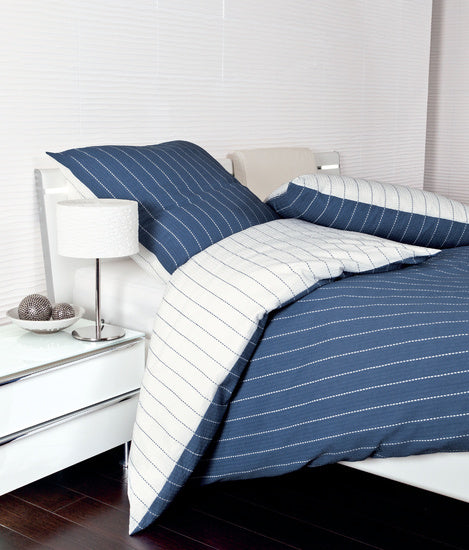 Janine Bettwäsche TANGO Mako-Soft-Seersucker denimblau 20020-02