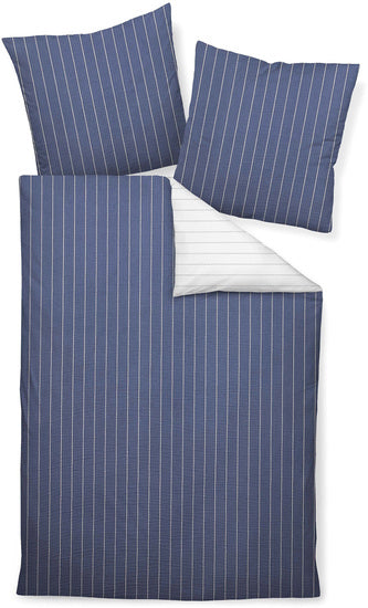 Janine Bettwäsche TANGO Mako-Soft-Seersucker denimblau 20020-02