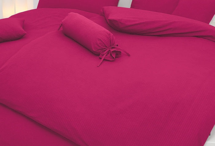 Janine Mako-Soft-Seersucker, uni Piano fuchsia