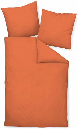 Janine Bettwäsche PIANO Mako-Soft-Seersucker orange 0125-54