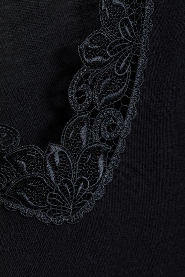 Sangora Spenzer 1/1 Arm schwarz mit Spitze