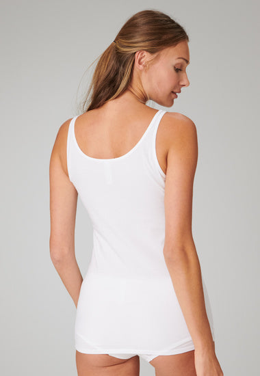 Schiesser Damen 2er Pack Trägertop weiß 175994-100