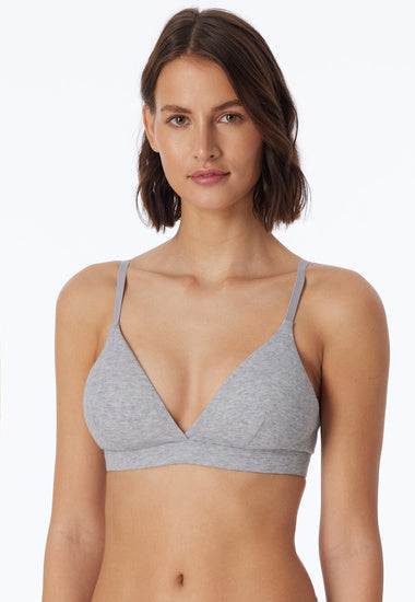 Schiesser Damen BH mit herausn. Pads grau-mel. 179915-202