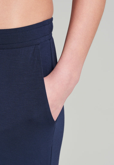 Schiesser Damen Hose lang blau 175480-800