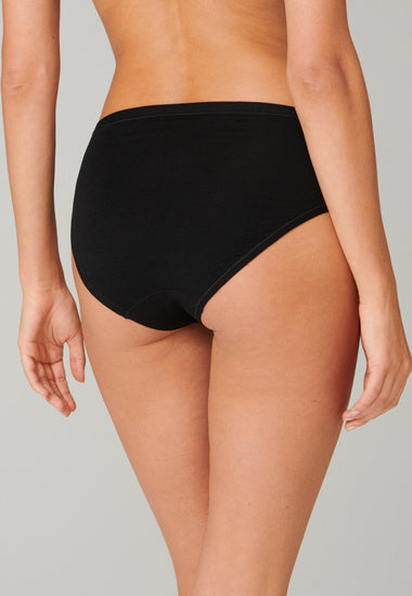 Schiesser Damen Midi schwarz 172724-000