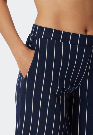 Schiesser Damen Schlafanzug 3/4, 1/2 Arm dunkelblau 179234-803