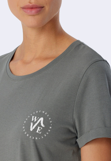 Schiesser Damen Sleepshirt 1/2 Arm, 85cm jade 179130-713