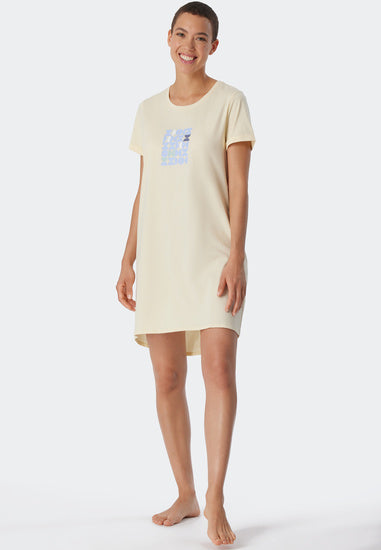 Schiesser Damen Sleepshirt 1/2 Arm, 85cm vanille 179130-607