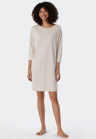 Schiesser Damen Sleepshirt 3/4 Arm, 90cm sand 179235-410